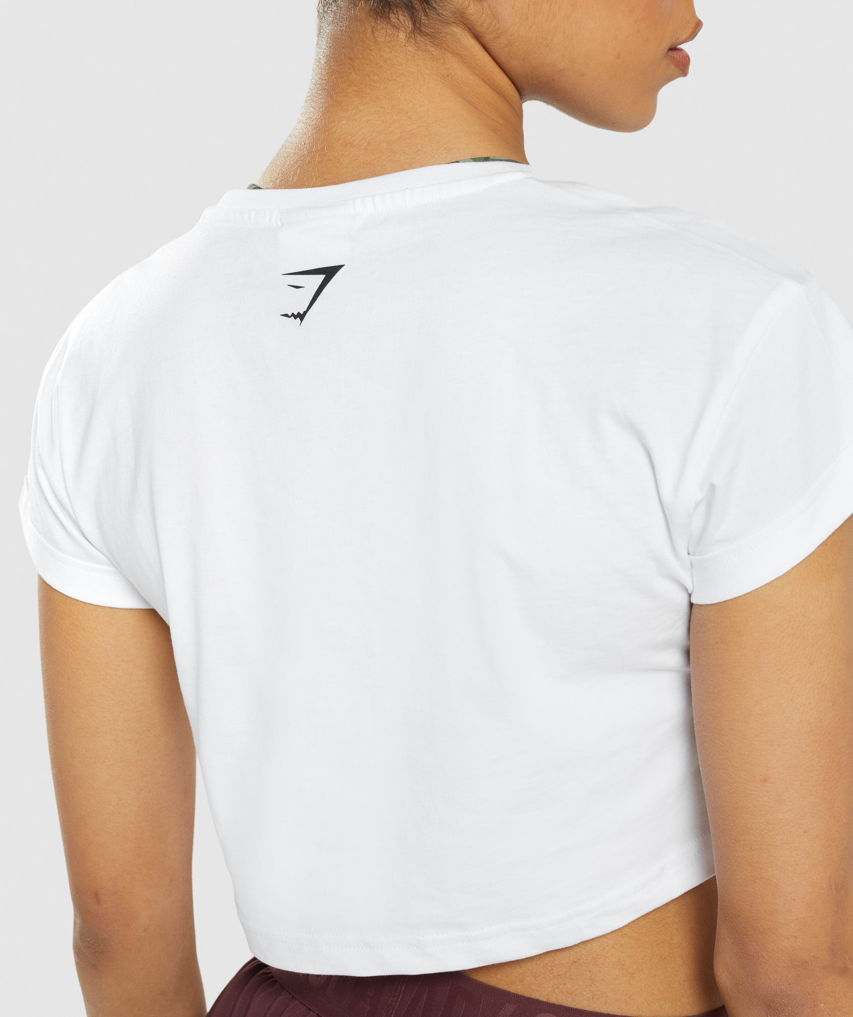 Sticker Pack Crop Tee in White - view 6