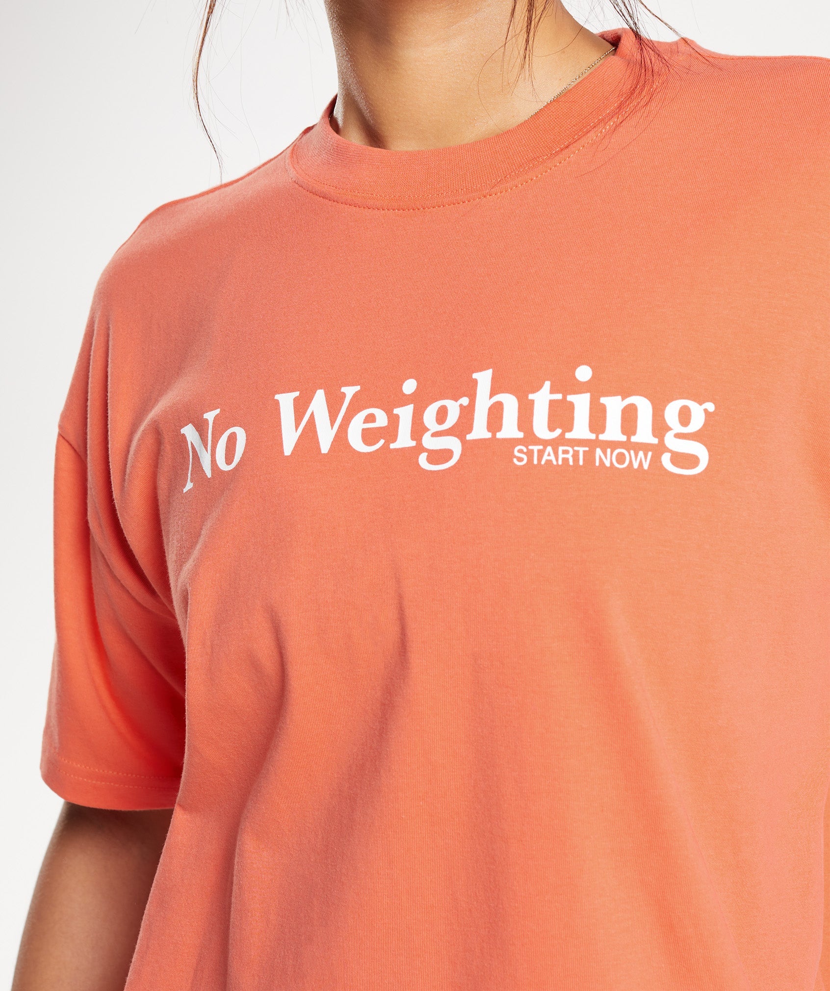 No Weighting Oversized T-Shirt in Aerospace Orange - view 3