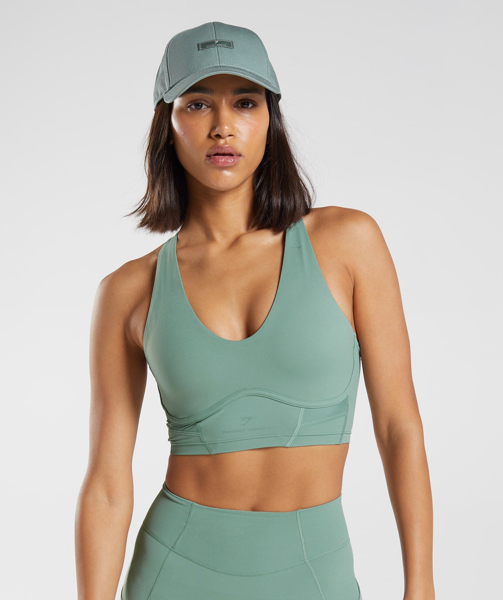 Whitney Longline Bra in Leaf Green - view 3