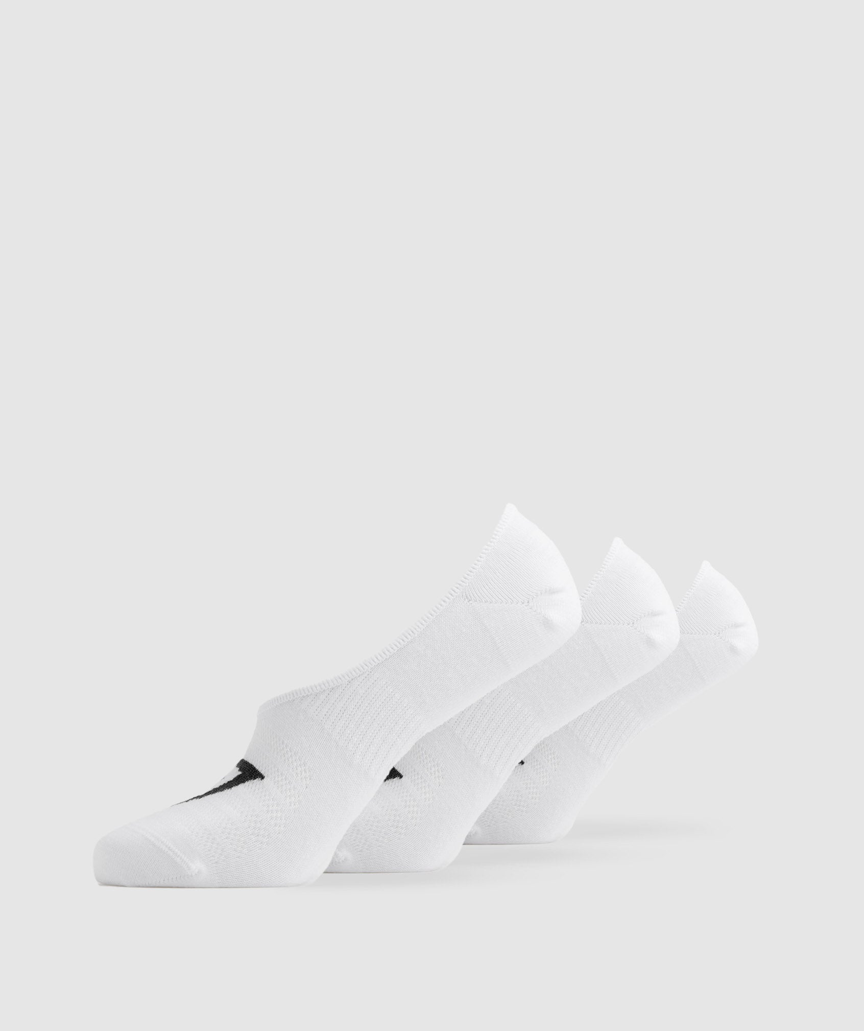 No Show Socks 3pk in White - view 1