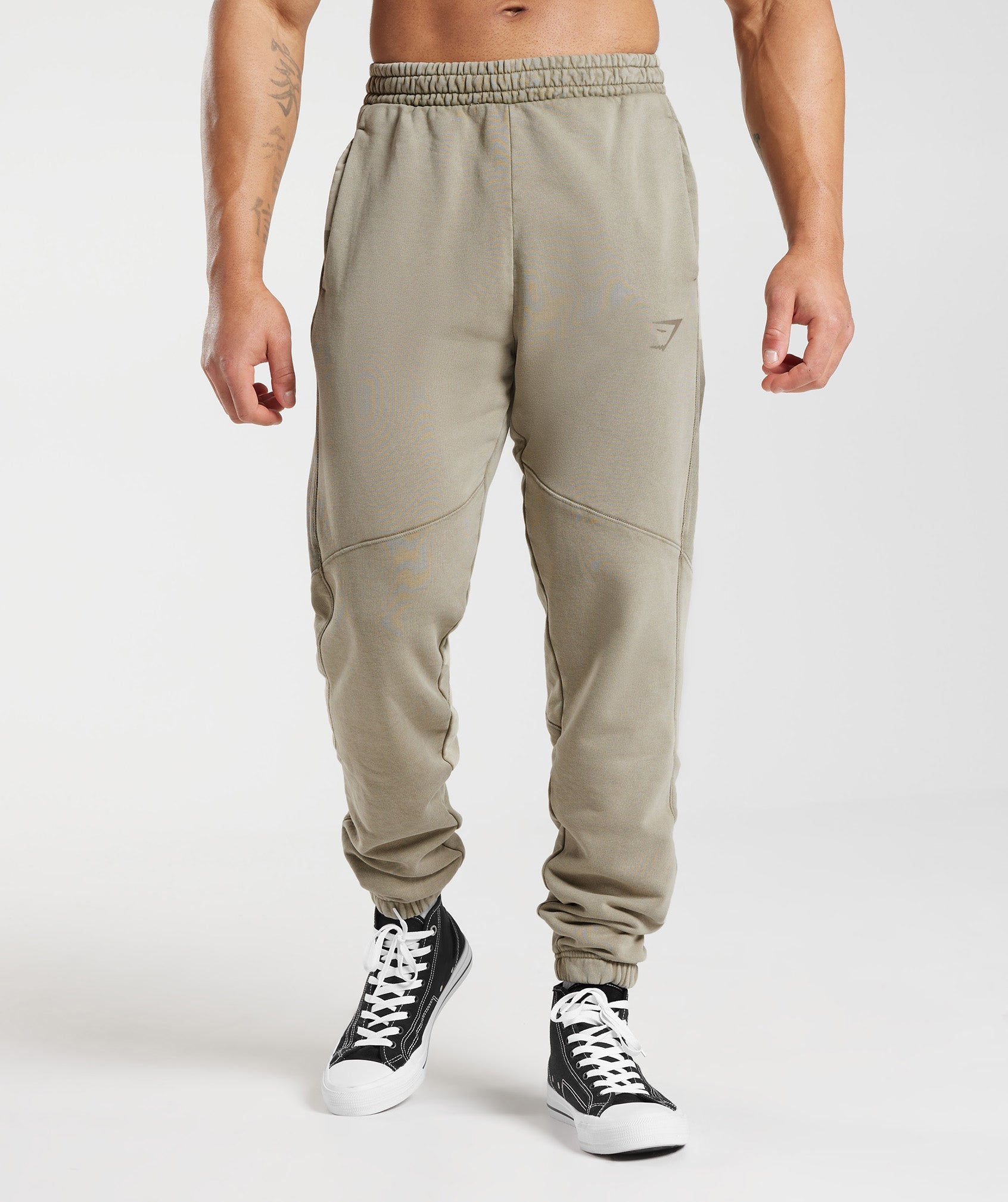 Power Washed Joggers in Ecru Brown - view 1