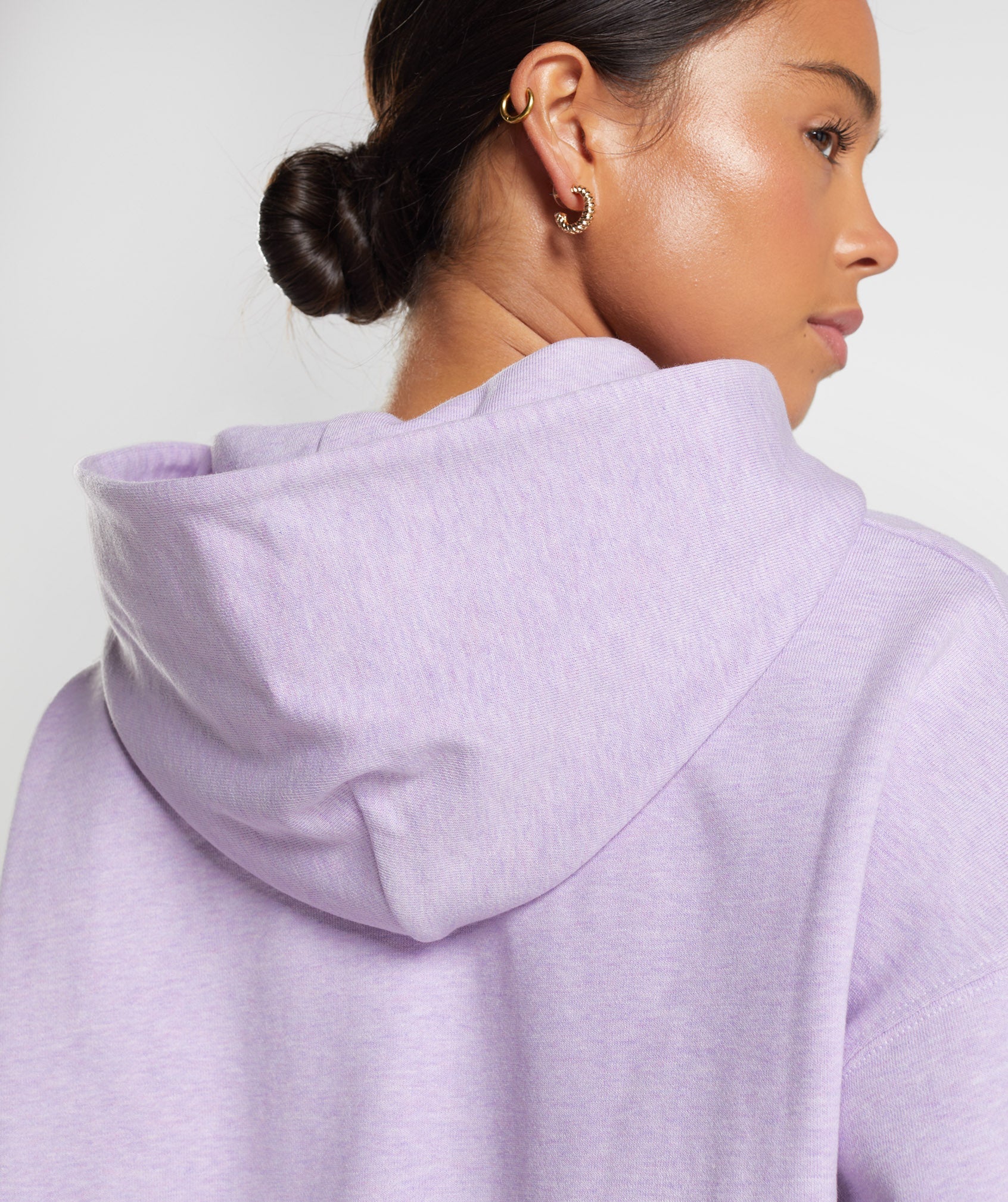 Rest Day Sweats Hoodie in Aura Lilac Marl - view 4