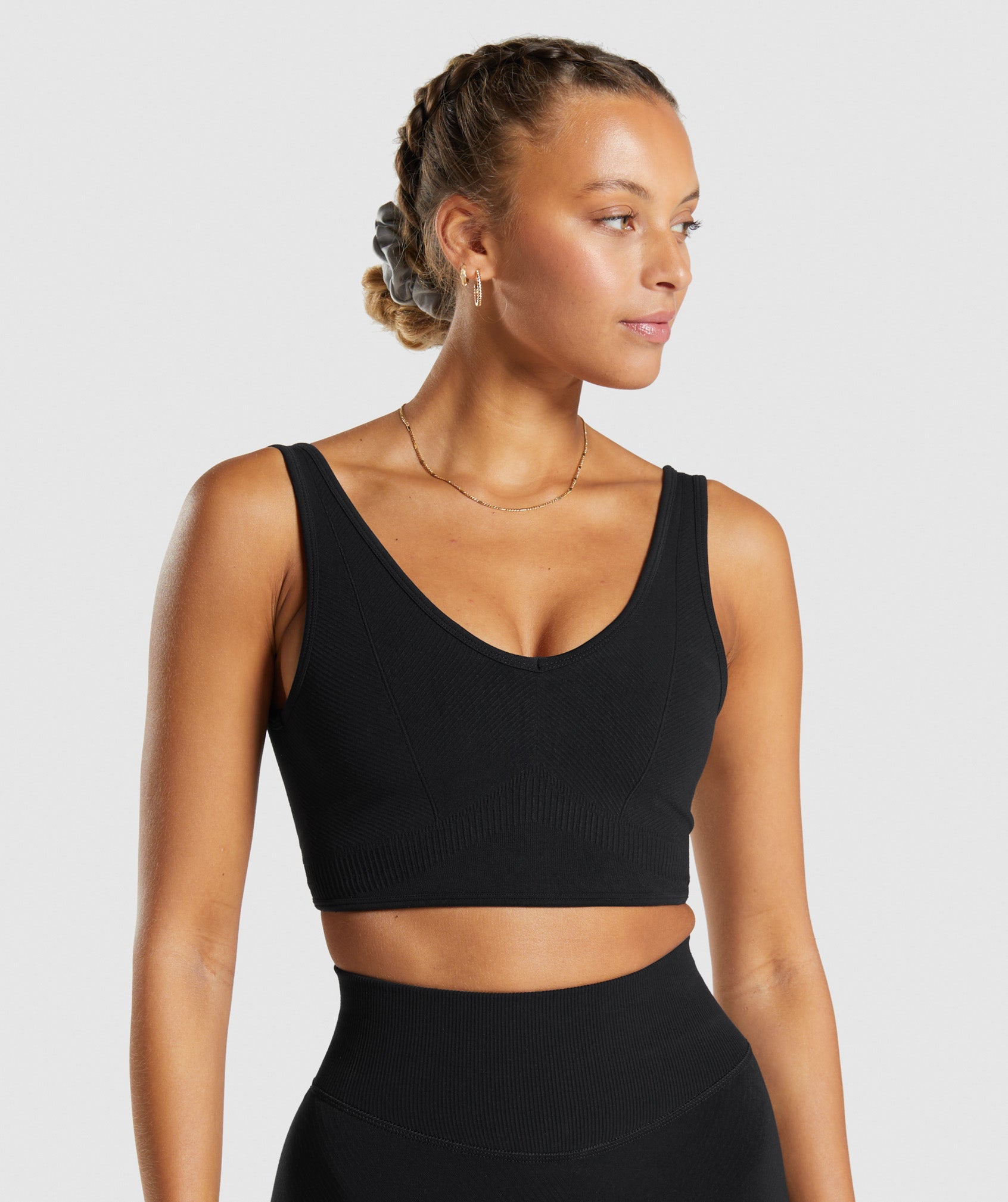Rest Day Seamless Bralette in Black - view 1