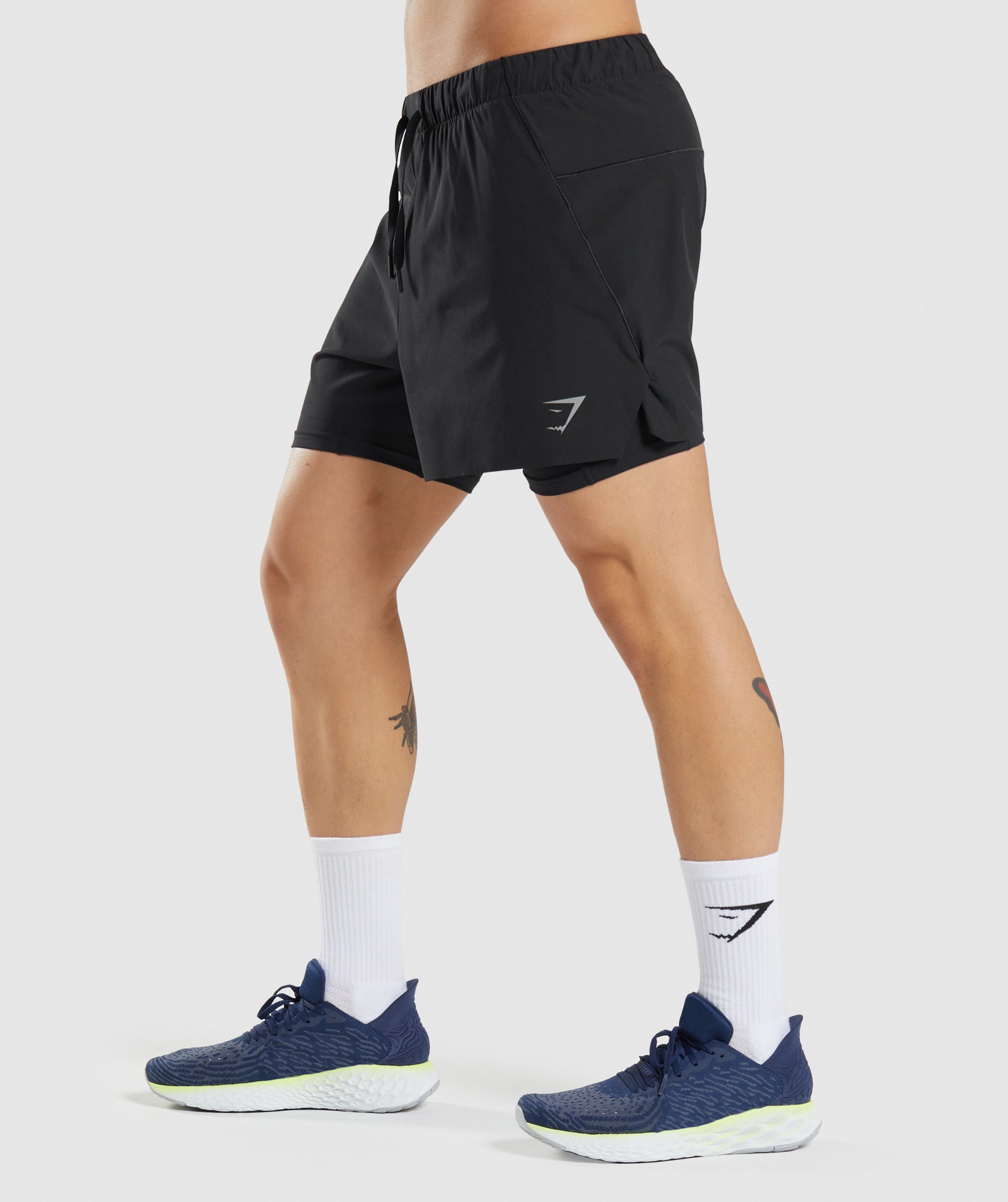 Speed 5" 2 In 1 Shorts in Black - view 3