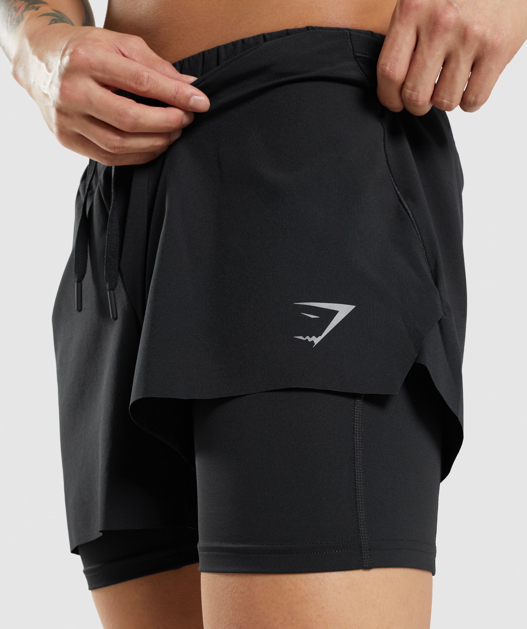 Speed 5" 2 In 1 Shorts in Black - view 6
