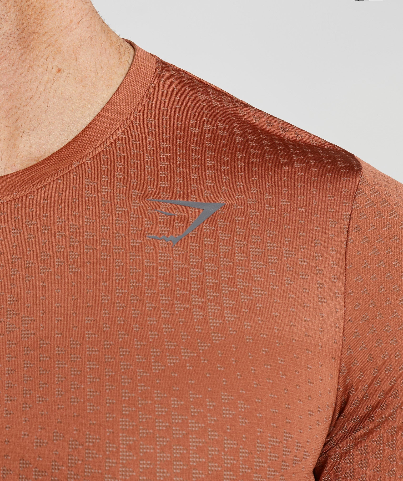 Sport Seamless T-Shirt in Persimmon Red/Warm Brown - view 5