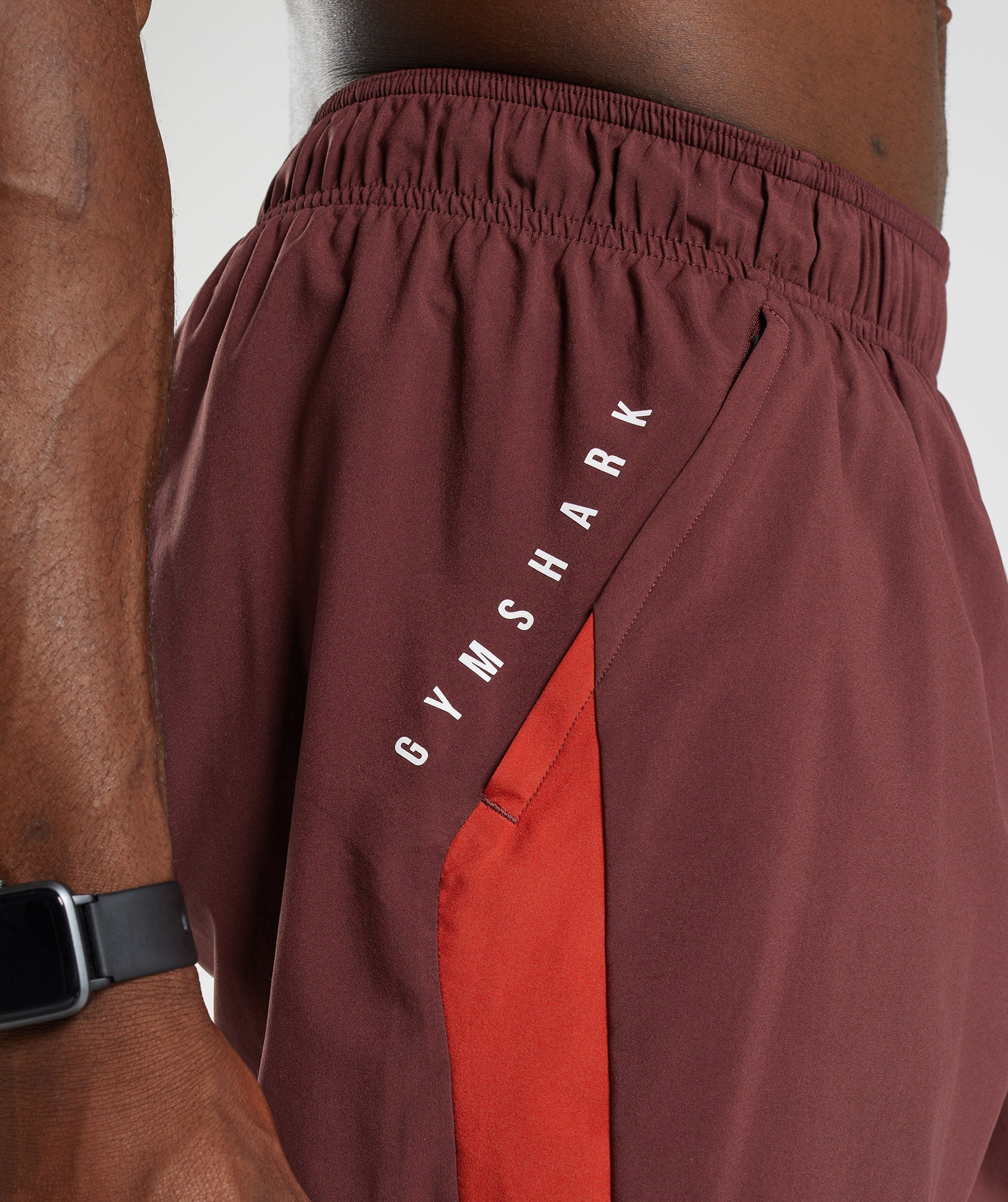 Sport Shorts in Baked Maroon/Salsa Red - view 5