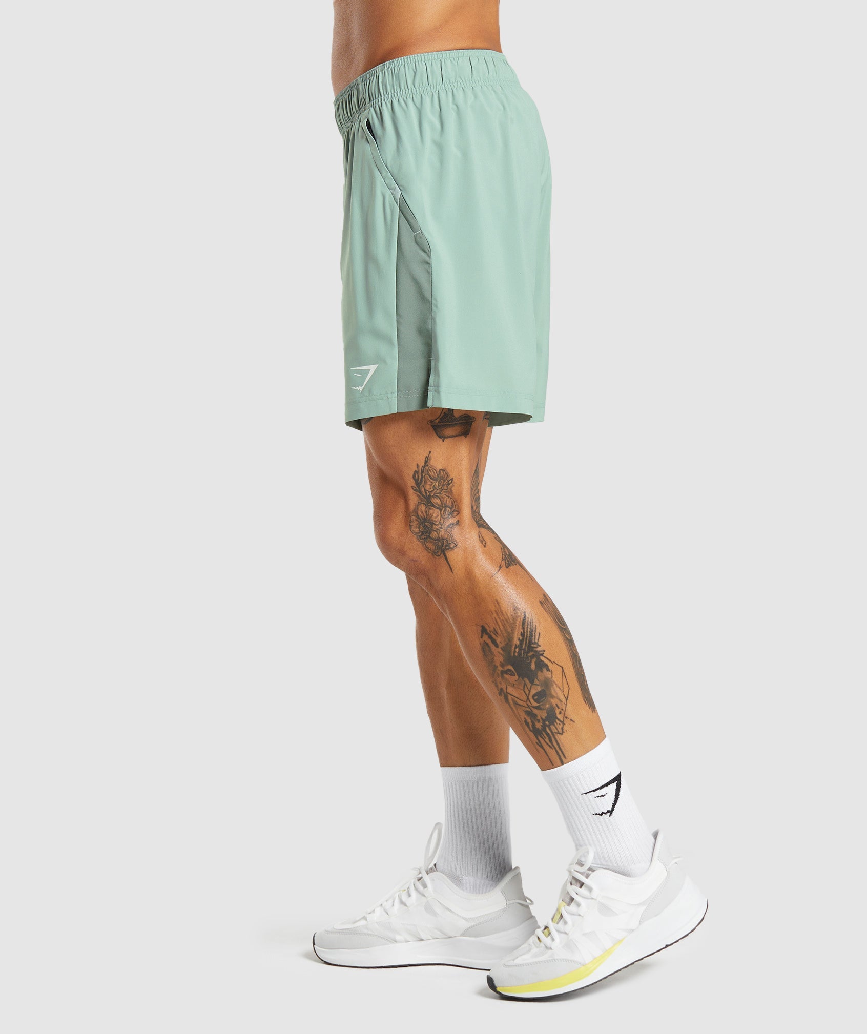 Sport 7" Shorts in Desert Sage Green/Willow Green - view 3