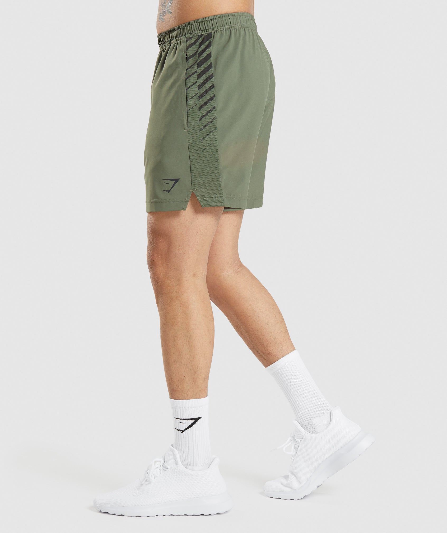 Sport Stripe 7" Shorts in Core Olive - view 3
