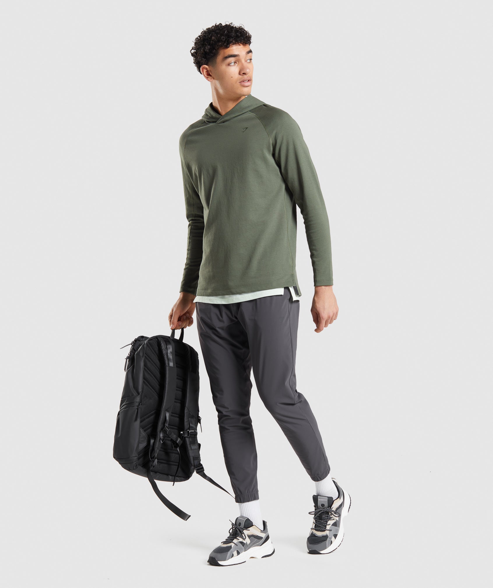 Studio Hoodie in Core Olive - view 4