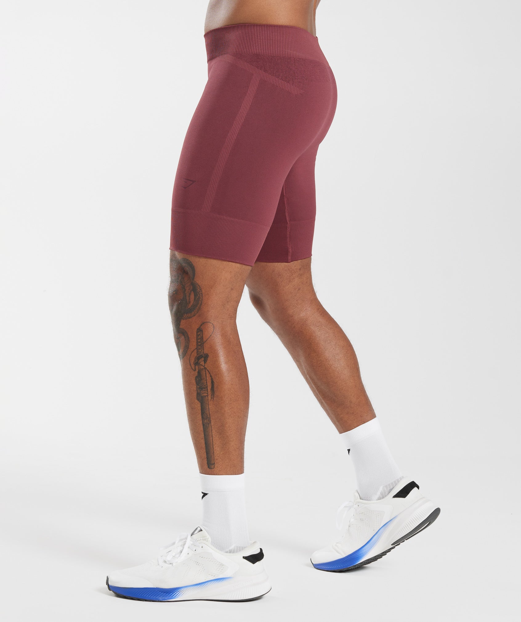 Running Seamless 7" Shorts in Cherry Brown - view 3