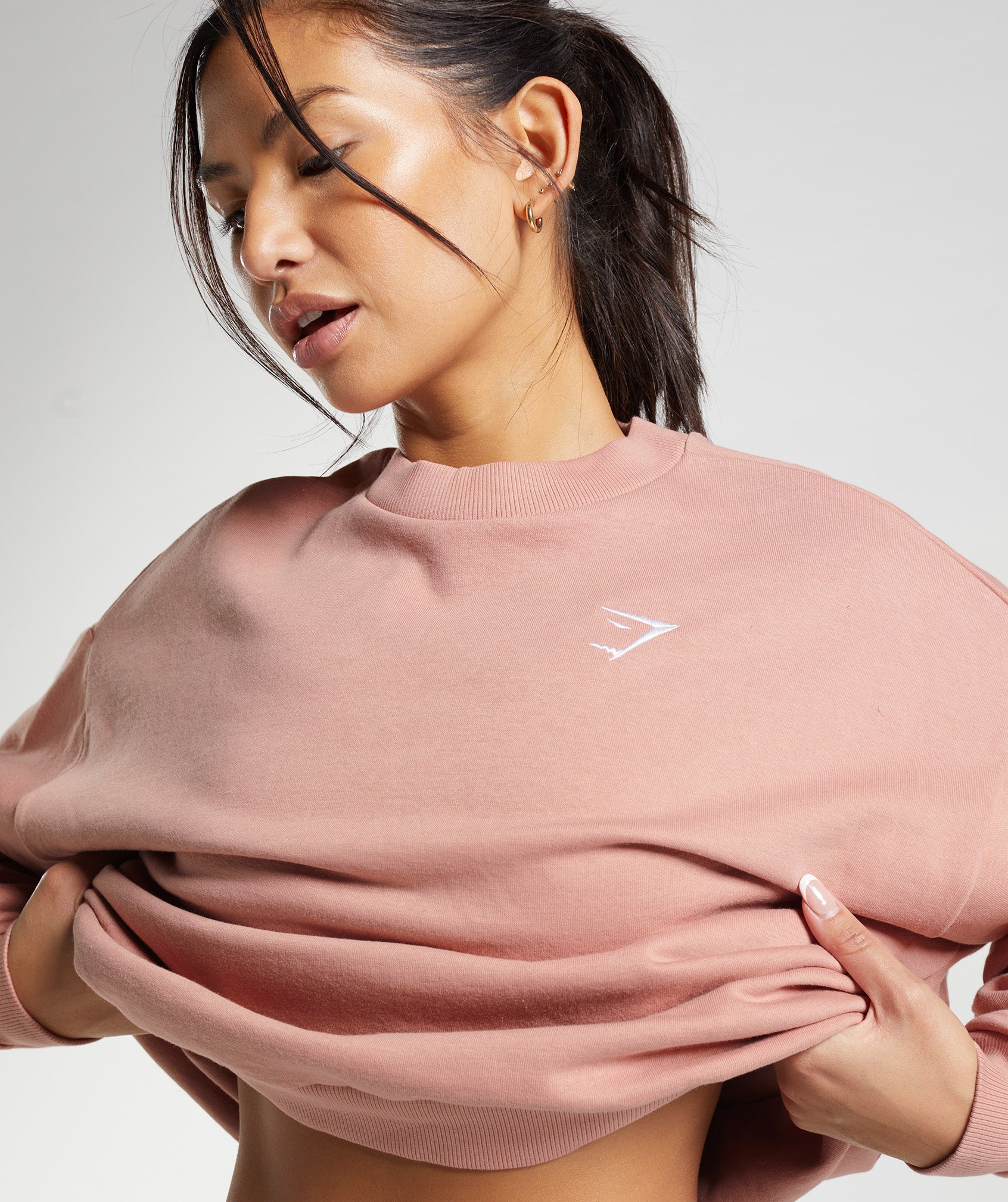 Training Oversized Sweatshirt in Hazy Pink - view 4