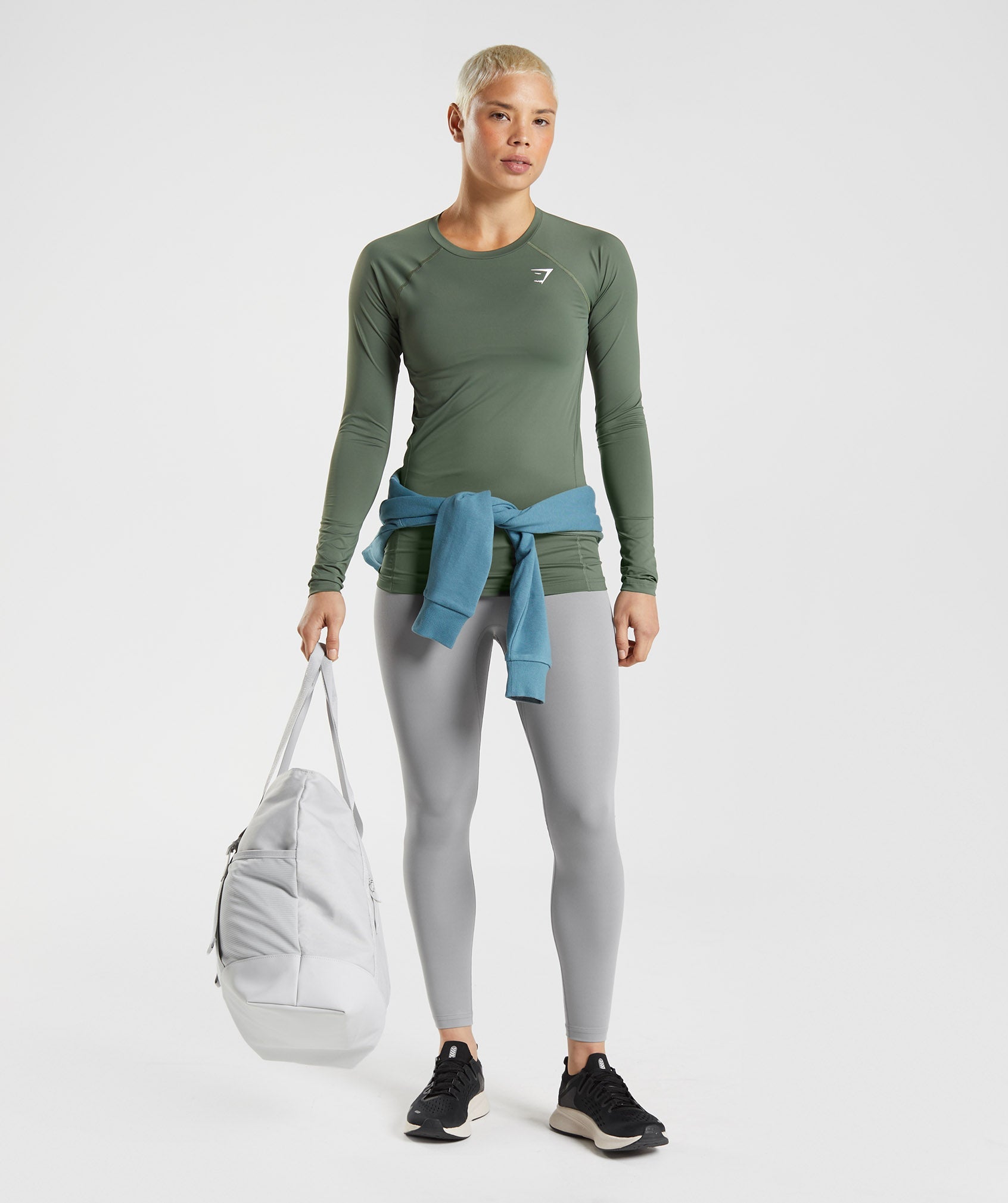 Training Baselayer Long Sleeve Top in Core Olive - view 4