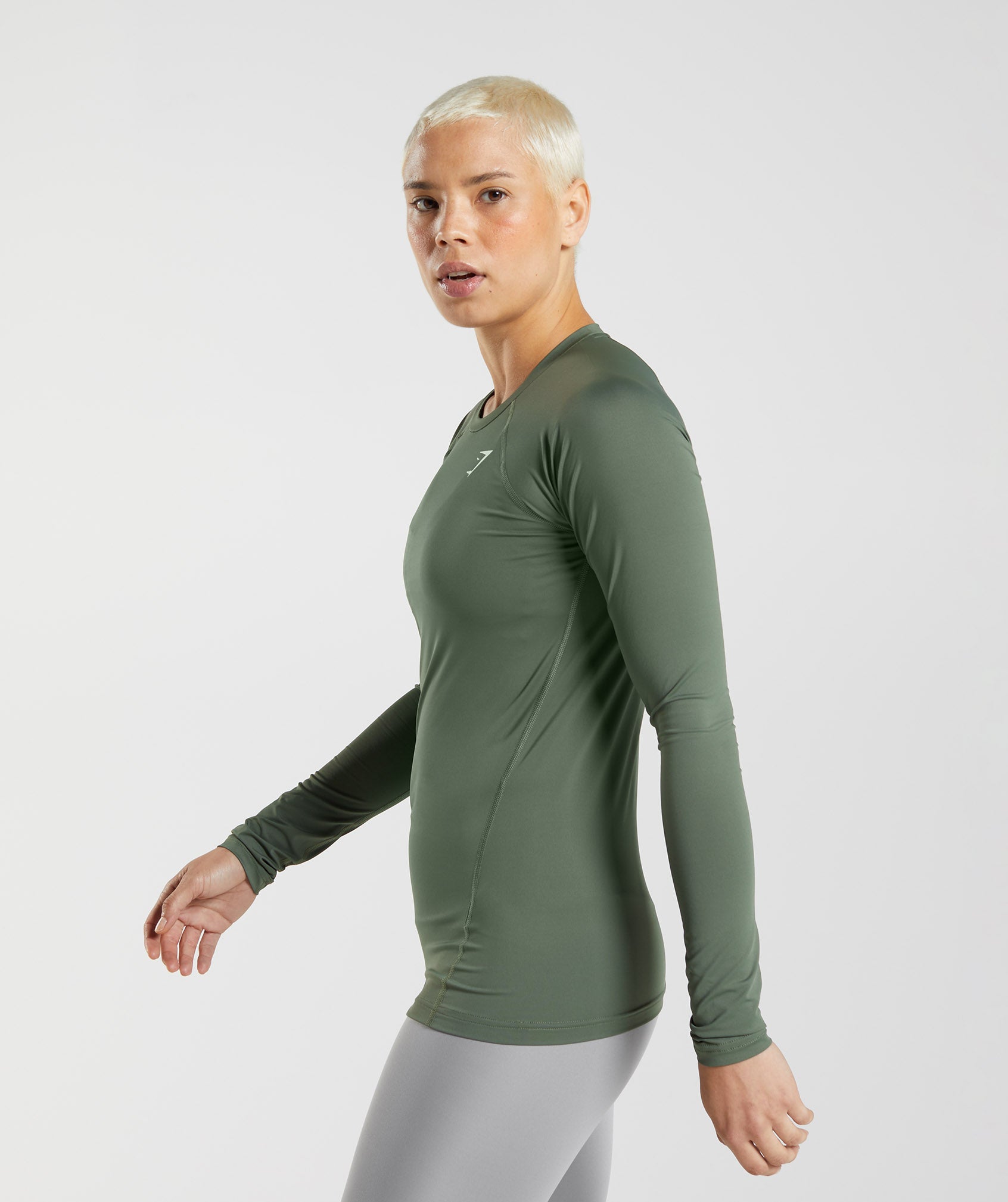 Training Baselayer Long Sleeve Top in Core Olive - view 3