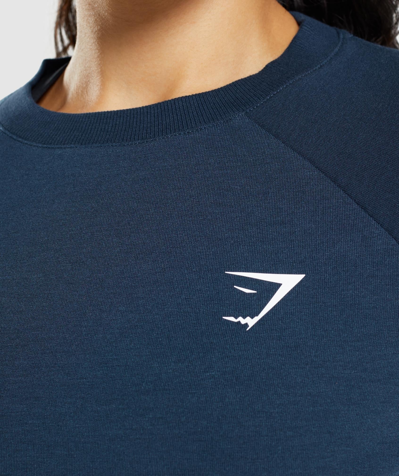 Training Cropped Sweater in Navy - view 6