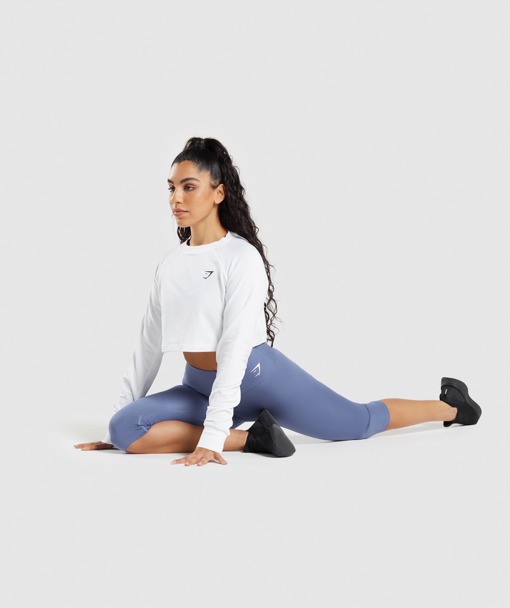 Training Cropped Sweater in White - view 4