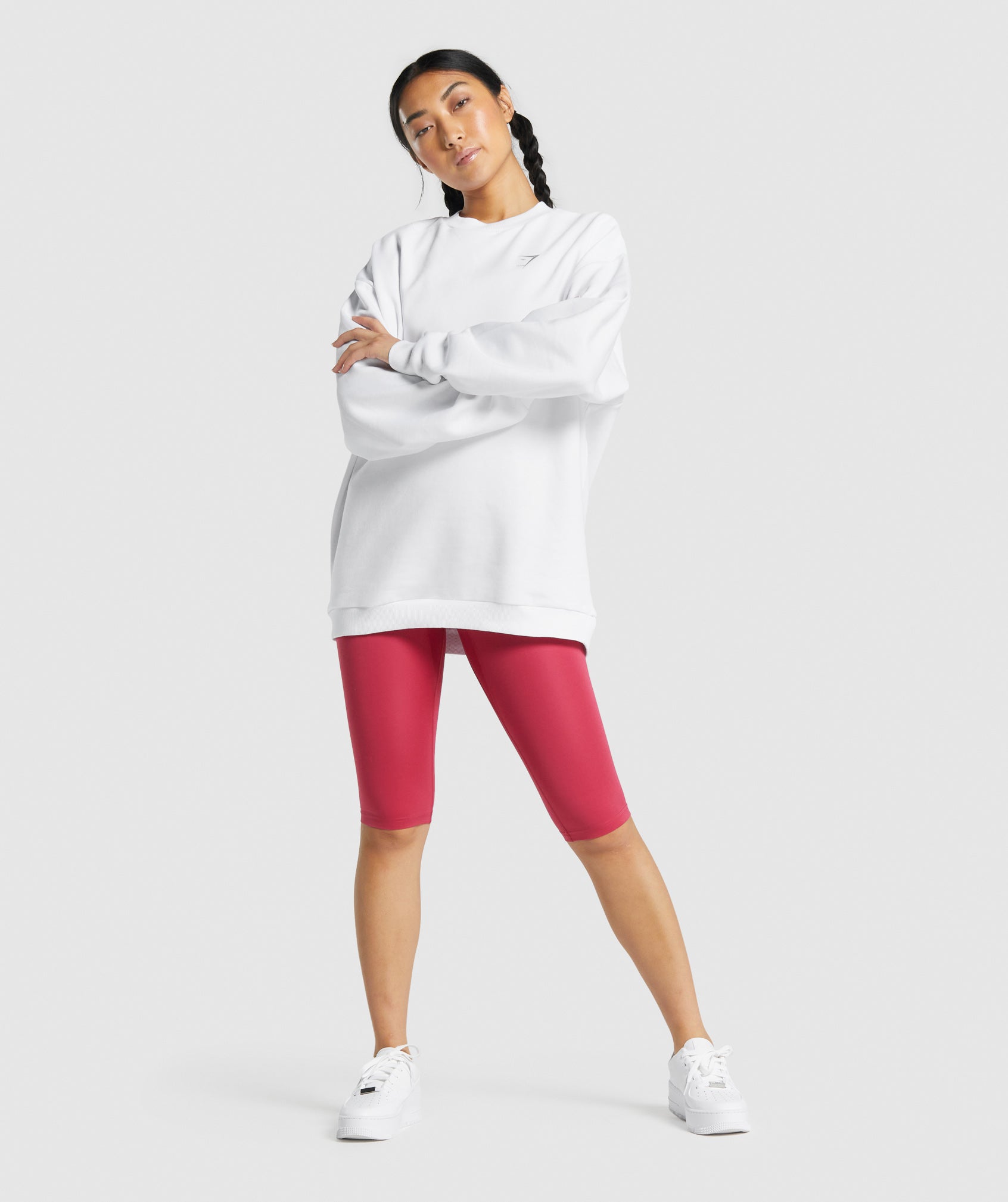 Training Oversized Sweatshirt in White - view 4