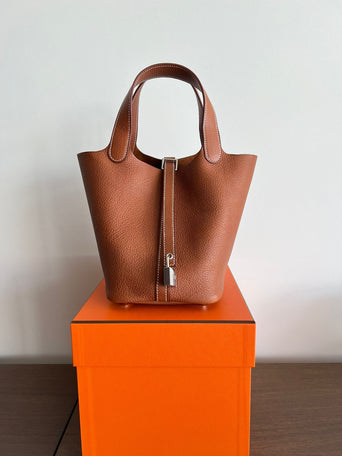 Authentic Louis Vuitton MM Empty Paper Bag Blue Handles Orange Retail Bag  NEW