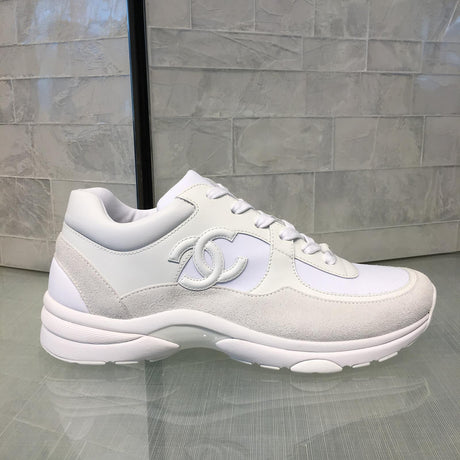 chanel triple white runners