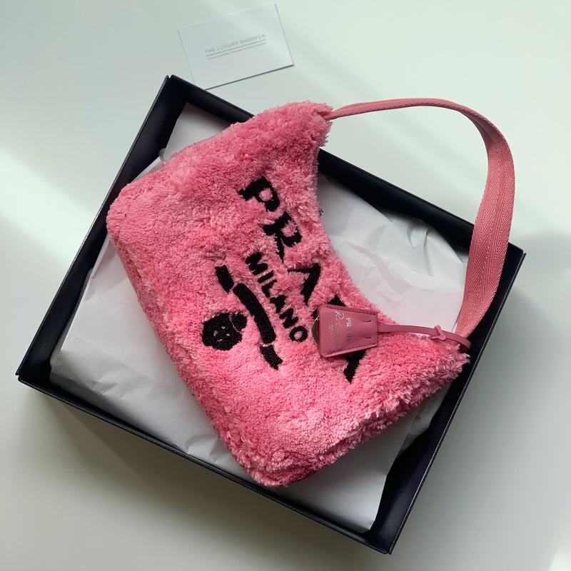 Prada Re-Edition 2000 Terry Cloth Mini Bag (Pink) – The Luxury Shopper