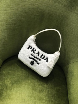 Prada Re-Edition 2000 Terry Cloth Mini Bag (White) – The Luxury Shopper