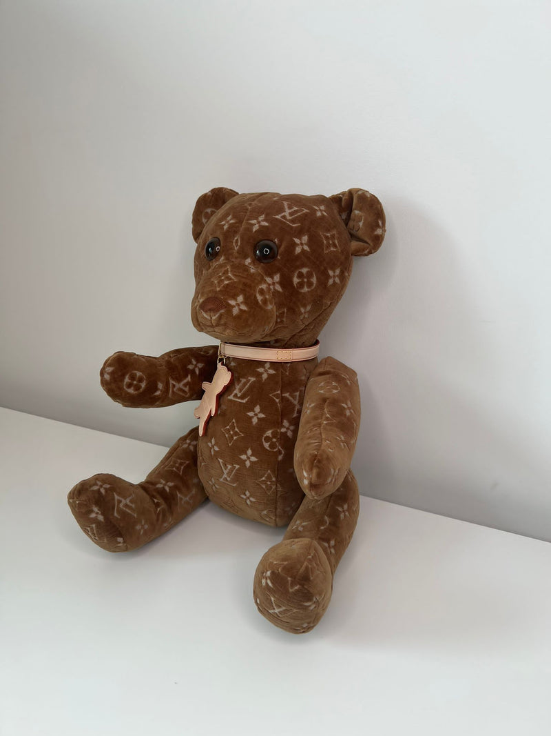 Louis Vuitton Brown Monogram Velour DouDou Teddy Bear QJH0C24H0B002