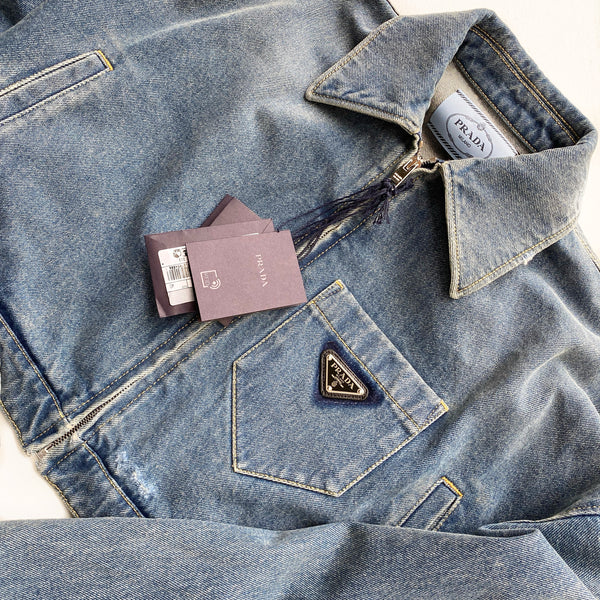 Prada Cropped Organic Denim Jacket – The Luxury Shopper