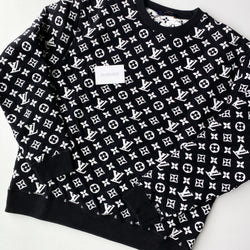 louis vuitton black monogram sweater