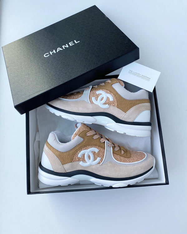 nude chanel trainers