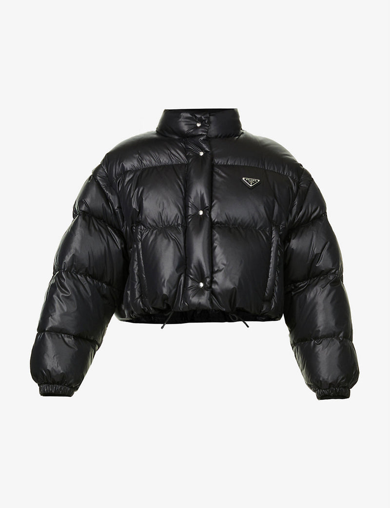 Prada Ciré Cropped Puffer Jacket Black (Detachable Sleeves) – The Luxury  Shopper