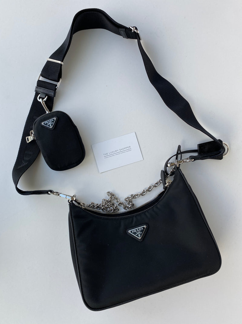 prada nylon black bag