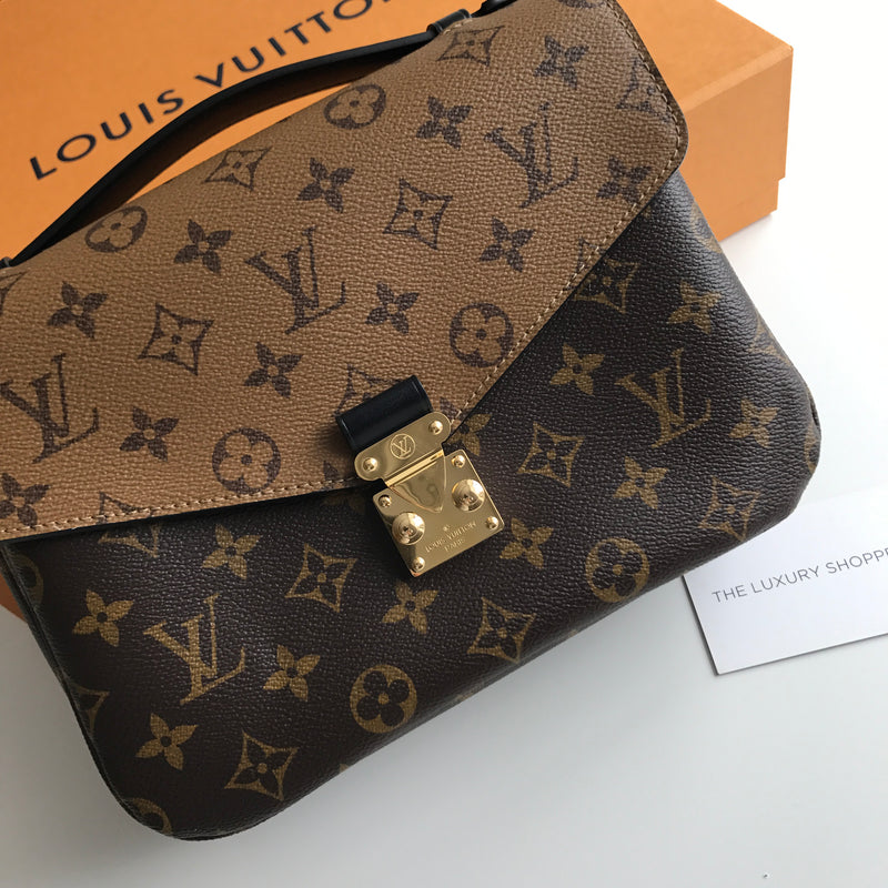 2017 Louis Vuitton Brown Monogram Reverse Coated Canvas Pochette Metis at  1stDibs  reverse pochette metis, louis vuitton pochette metis reverse,  metis pochette reverse