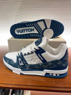 Louis Vuitton LV Trainer Sneaker Denim Blue – The Luxury Shopper