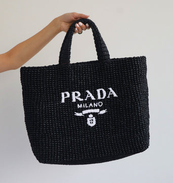 Prada Satin Bag With Crystals (Black) – The Luxury Shopper