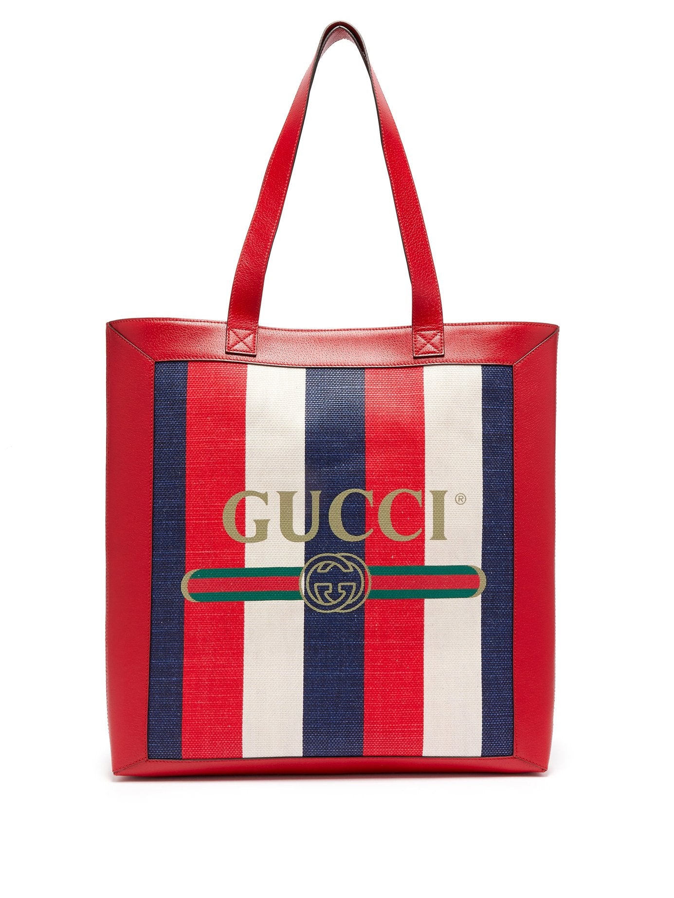 Gucci Striped Large Tote Bag Red, Blue And White – The Luxury Shopper