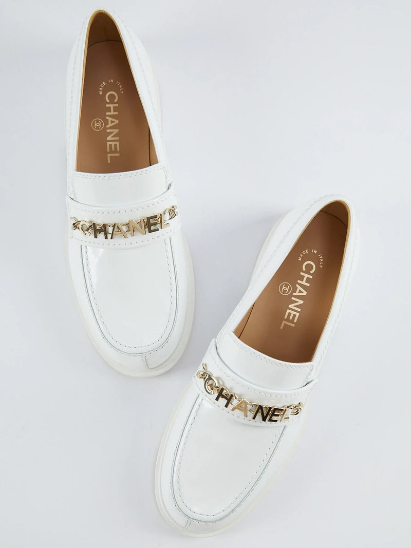 Chanel Shiny Patent Calfskin Loafers White – The Luxury Shopper