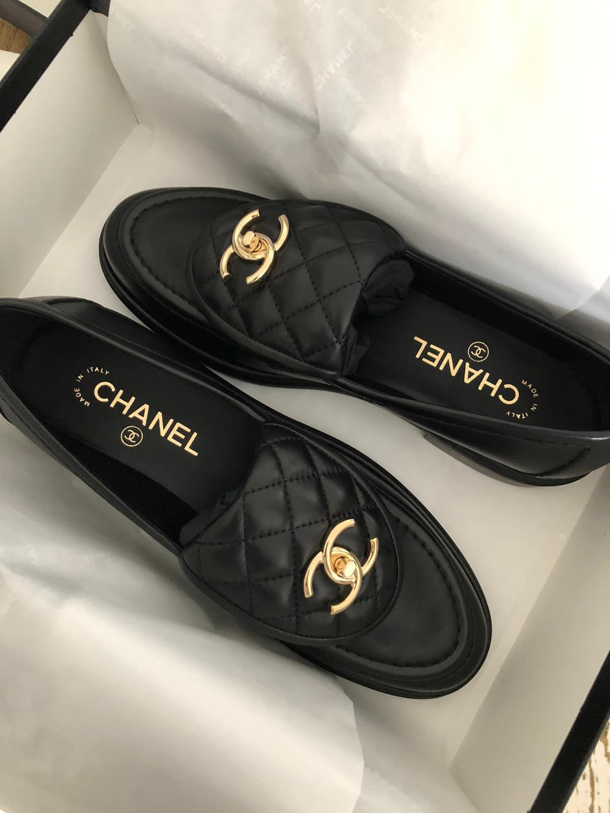 Chanel Quilted Leather Loafers Black – The Luxury Shopper