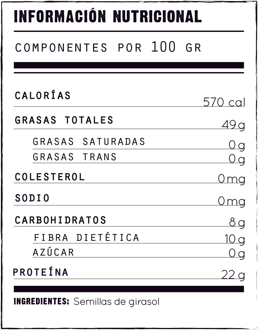 Semillas de Girasol sin Cáscara - Estado Natural