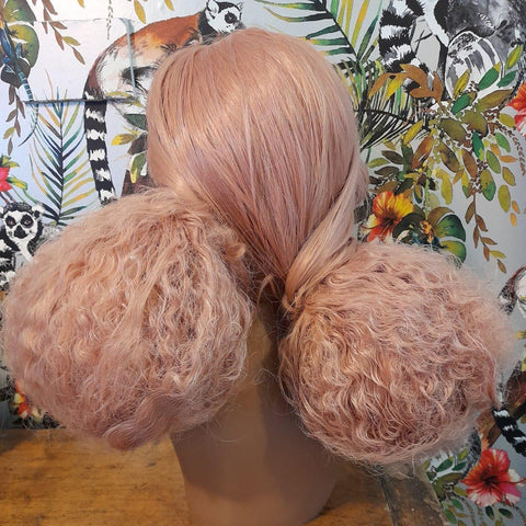 pink wig back view