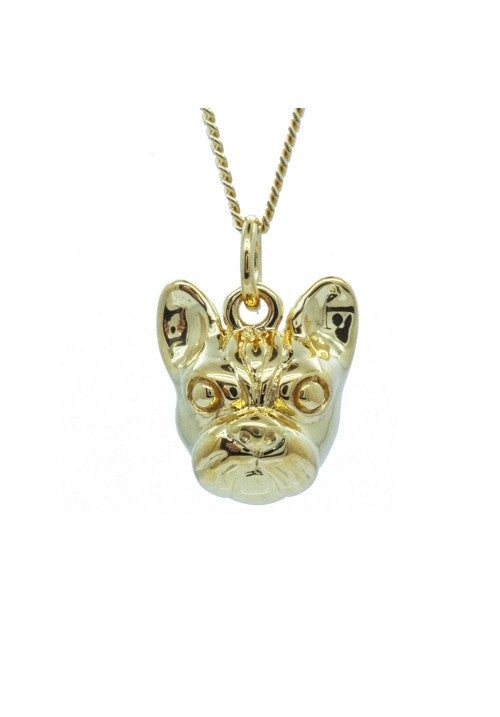 gold french bulldog necklace