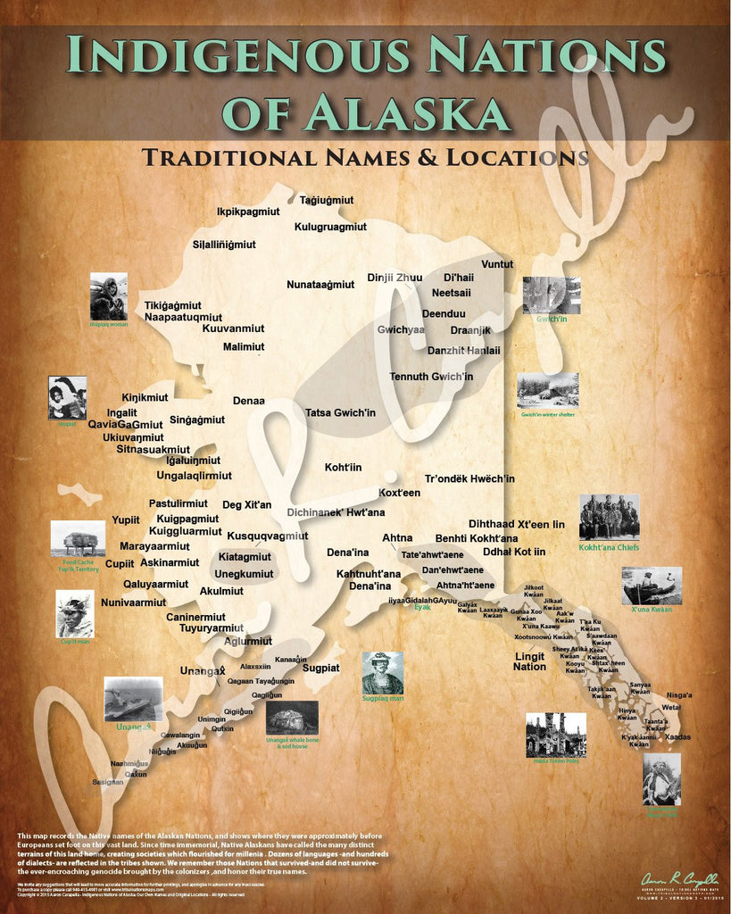 Indigenous Nations of Alaska Map (Native and Common Names) – Indigenous