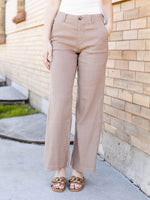 KUT Meg Khaki Linen Wide LegNon-Denim bottoms