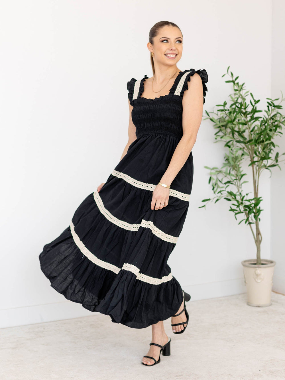 PINCH Sleeveless Tiered Maxi DressDress