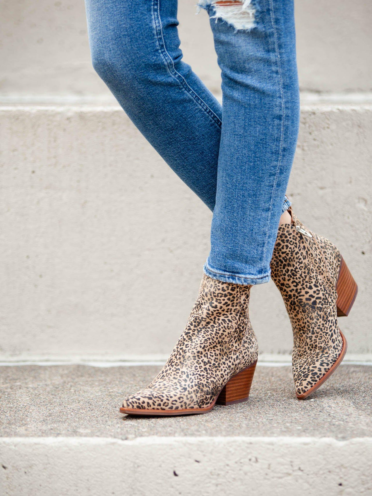 dolce vita leopard ankle boots