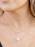 Joia-Dainty Teardrop Crystal Bead Necklace - Leela and Lavender