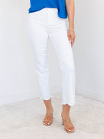 Democracy Optic White Skyrise Barely BootDenim jeans