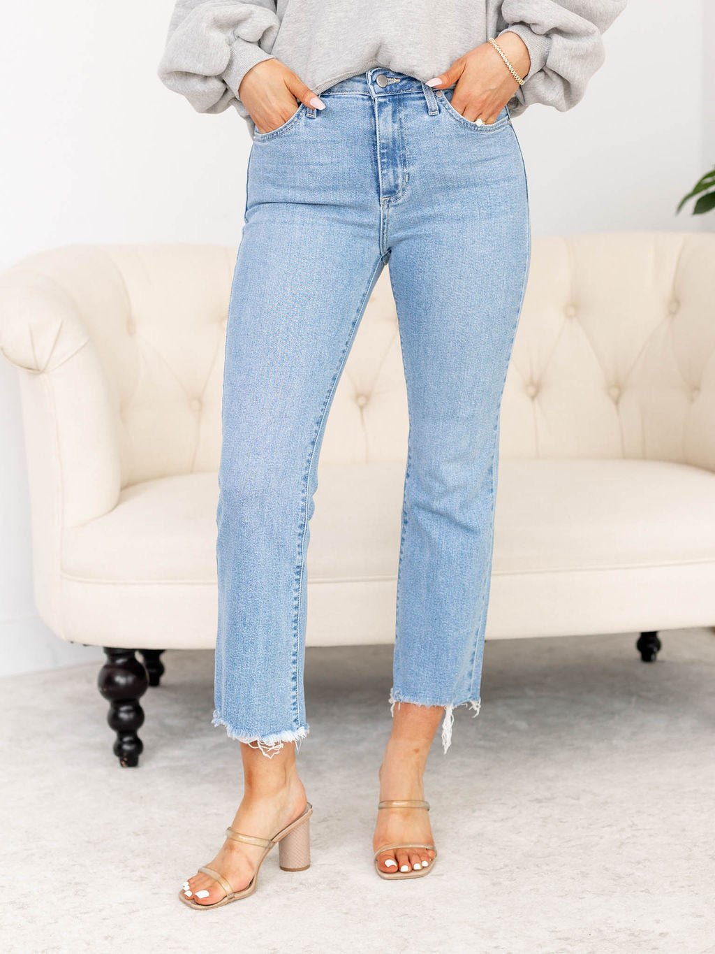 The Vintage Cropped Flare – Just Black Denim