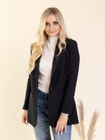 Liverpool-Liverpool Black Button Front Boyfriend Blazer - Leela and Lavender