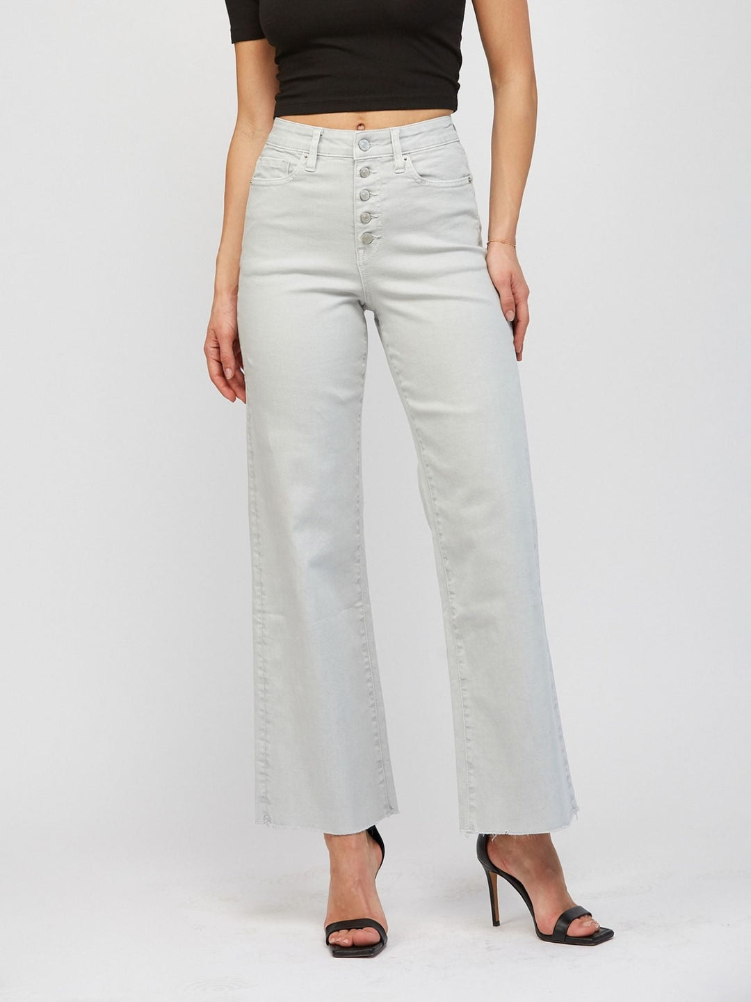 Mica Denim-MICA Micro Chip High Rise Wide Leg - Leela and Lavender