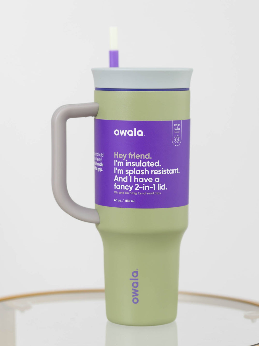 Owala-Owala 40oz Travel Tumbler - Leela and Lavender